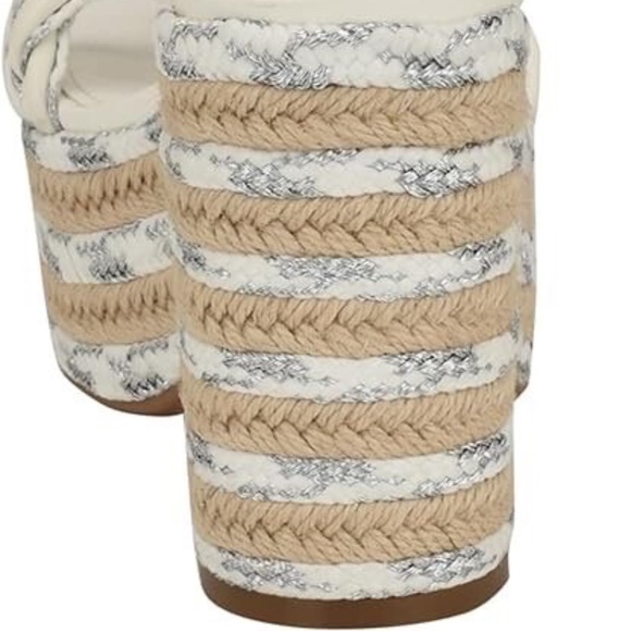 Nine West Strappy Sandals Square Toe Chunky Heels High Shoes Heels Size 9 - Picture 3 of 10